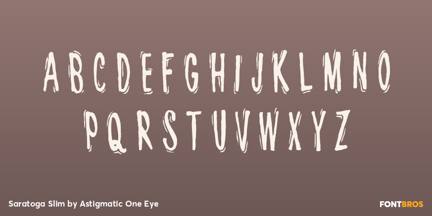 Saratoga Slim Font Poster #2