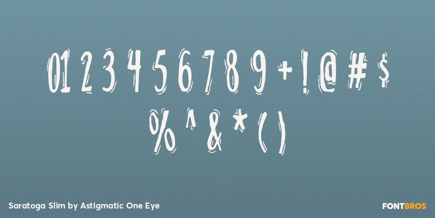 Saratoga Slim Font Poster #4