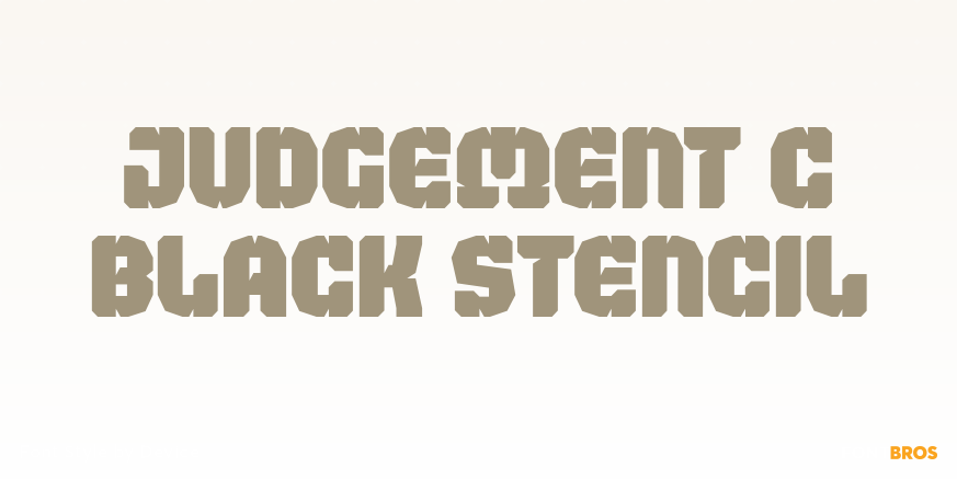 Judgement C Black Stencil Font Poster #1