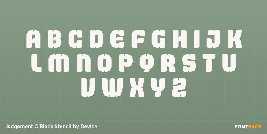 Judgement C Black Stencil Font Poster #2
