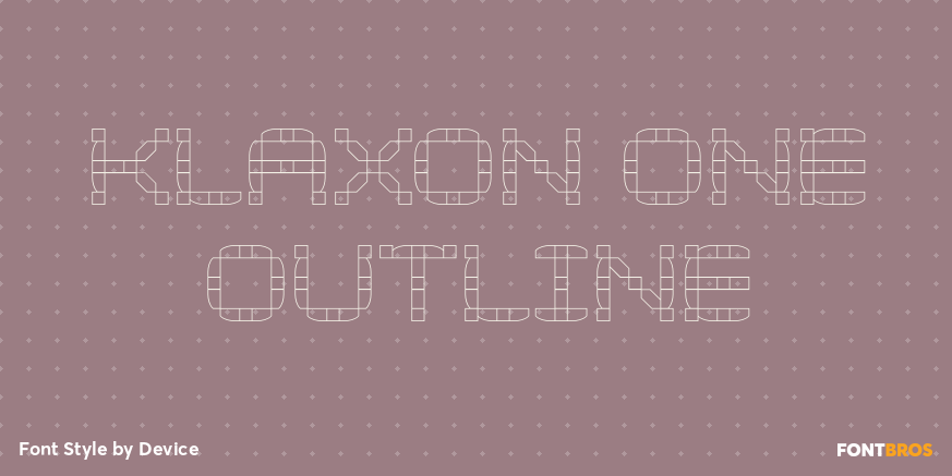 Klaxon One Outline Font Poster #1