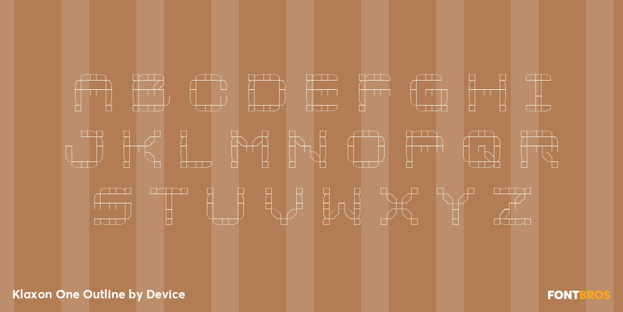 Klaxon One Outline Font Poster #2