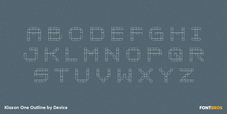 Klaxon One Outline Font Poster #3