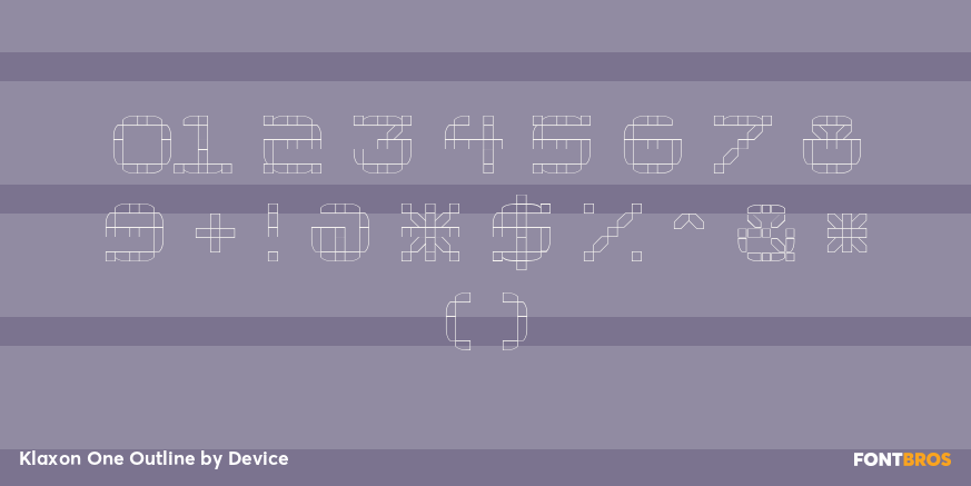 Klaxon One Outline Font Poster #4