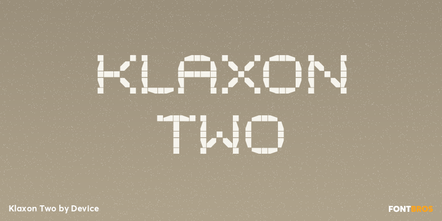 Klaxon Two Font Poster #1