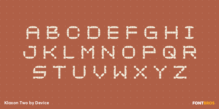 Klaxon Two Font Poster #2