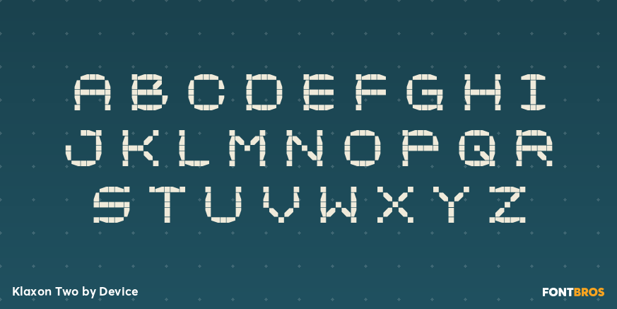 Klaxon Two Font Poster #3