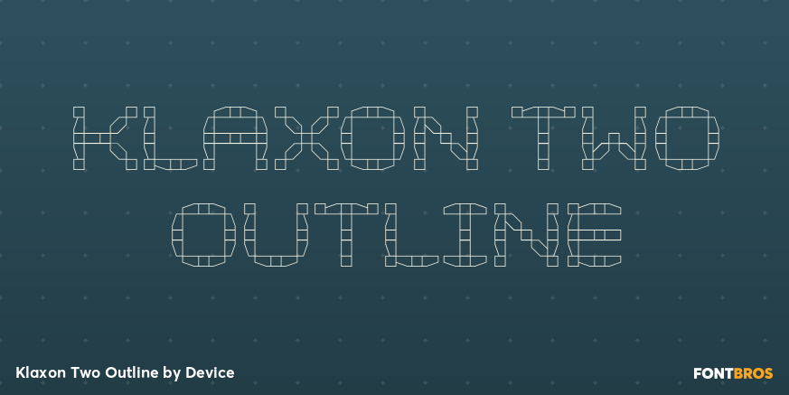 Klaxon Two Outline Font Poster #1