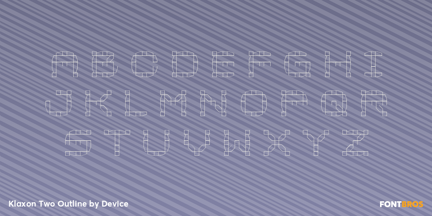 Klaxon Two Outline Font Poster #3