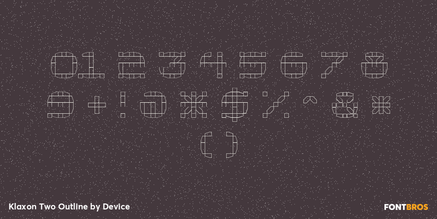 Klaxon Two Outline Font Poster #4
