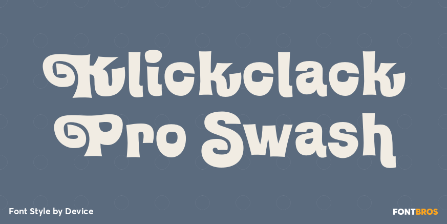 Klickclack Pro Swash Font Poster #1
