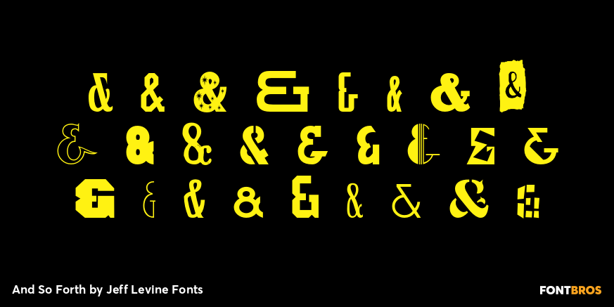 And So Forth Font Poster #2