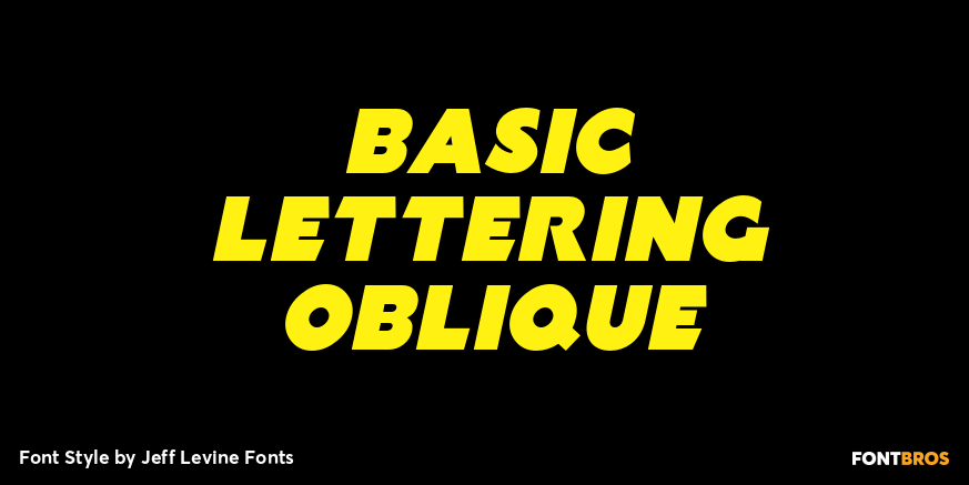 Basic Lettering Oblique Poster