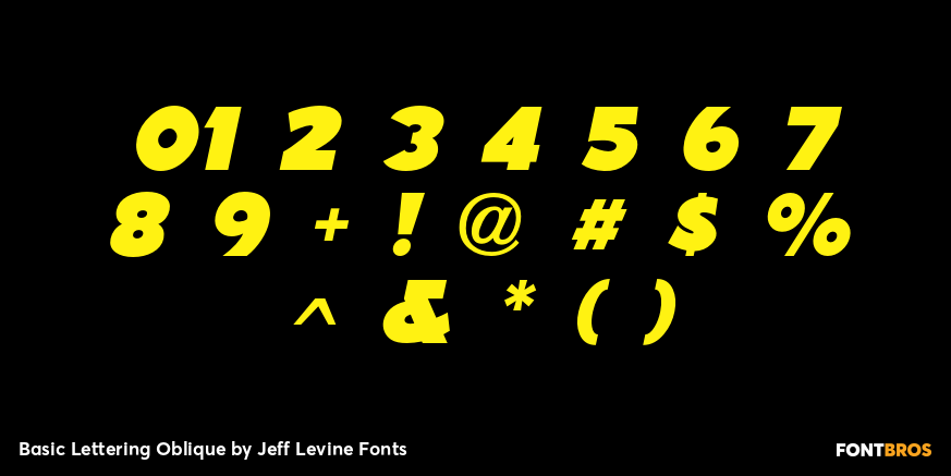 Basic Lettering Oblique Font Poster #1