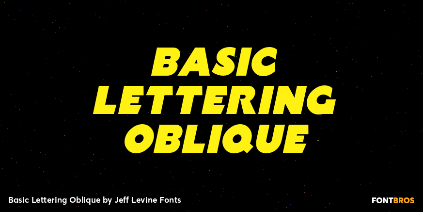Basic Lettering Oblique Poster