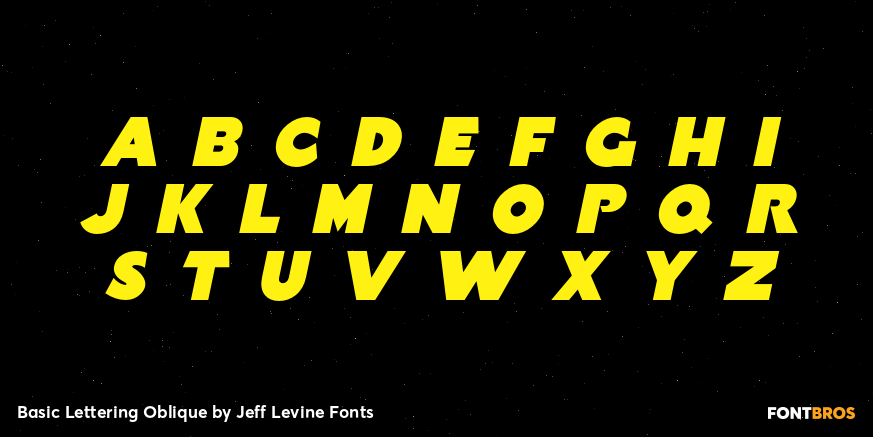 Basic Lettering Oblique Font Poster #2
