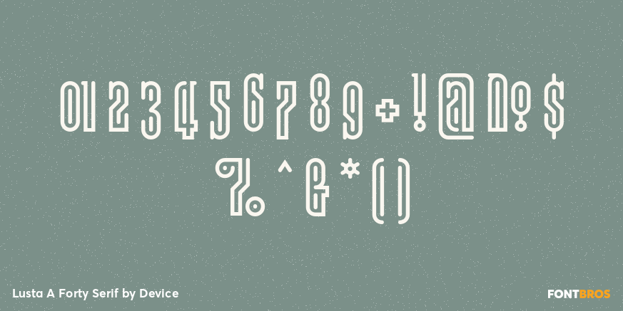 Lusta A Forty Serif Font Poster #4