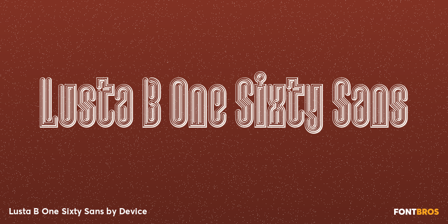 Lusta B One Sixty Sans Font Poster #1