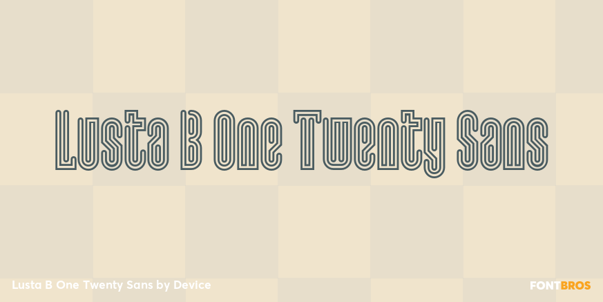 Lusta B One Twenty Sans Font Poster #1