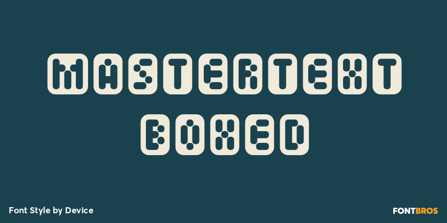 Mastertext Boxed Font Poster #1