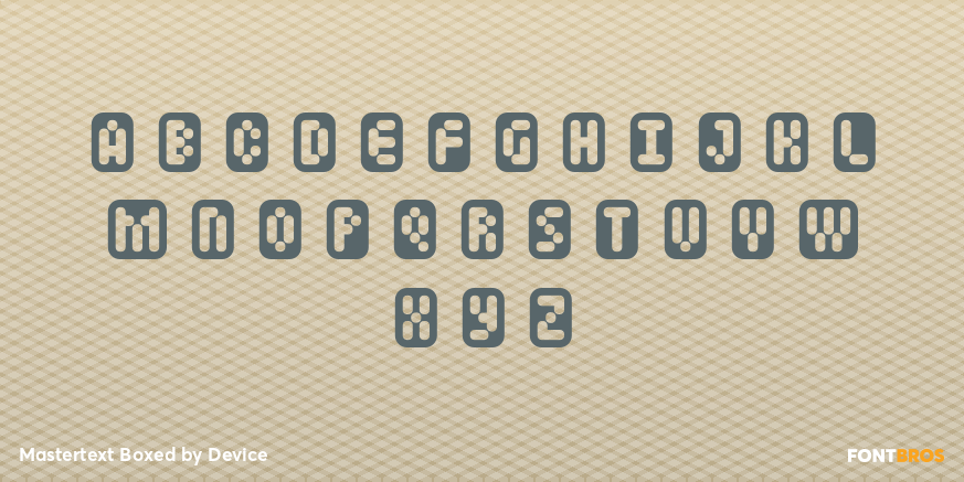 Mastertext Boxed Font Poster #3