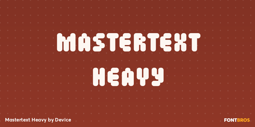 Mastertext Heavy Font Poster #1
