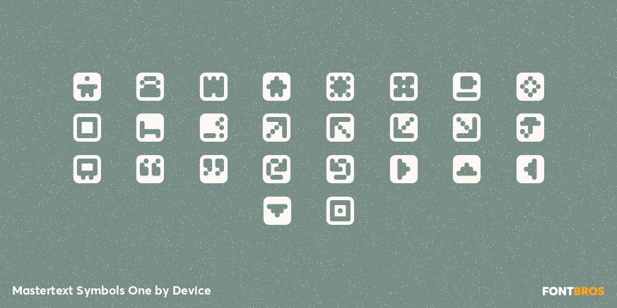 Mastertext Symbols One Font Poster #3