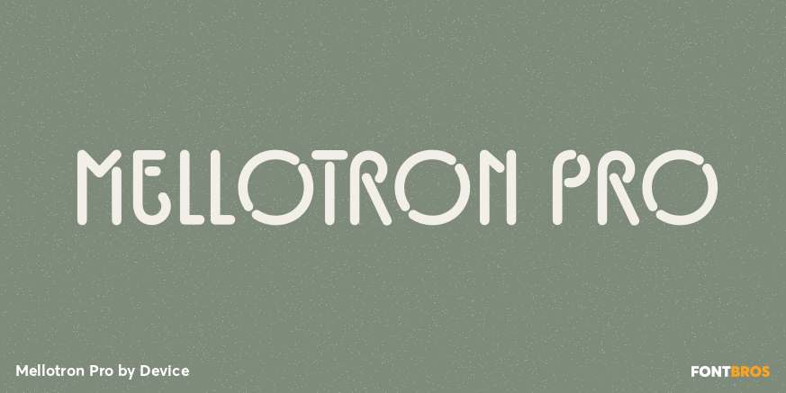 Mellotron Pro Font Poster