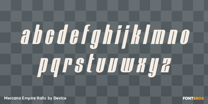 Mercano Empire Italic Font Poster #3