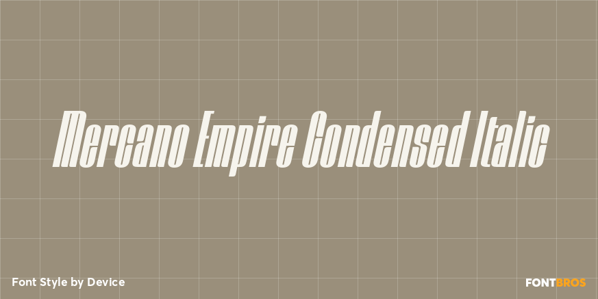 Mercano Empire Condensed Italic Poster