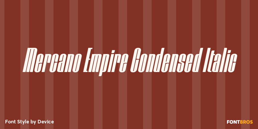 Mercano Empire Condensed Italic Poster