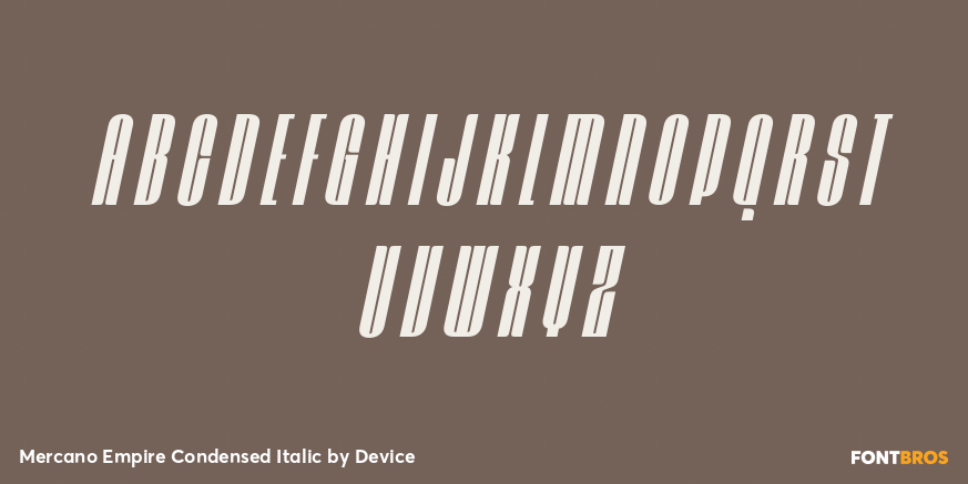 Mercano Empire Condensed Italic Font Poster #2