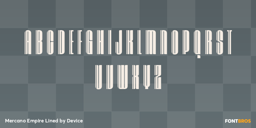 Mercano Empire Lined Font Poster #2