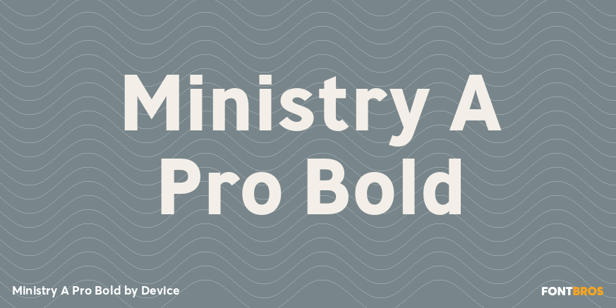 Ministry A Pro Bold Font Poster #1