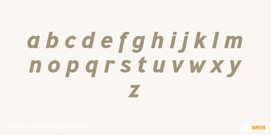 Ministry A Pro Bold Italic Font Poster #3