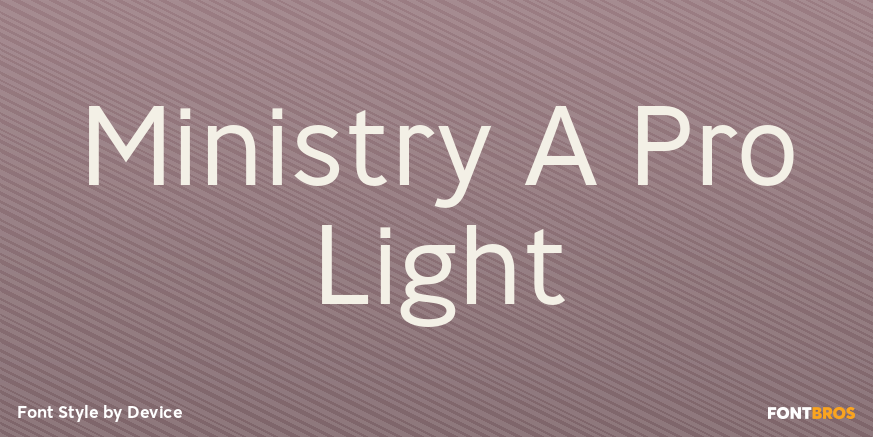 Ministry A Pro Light Font Poster #1
