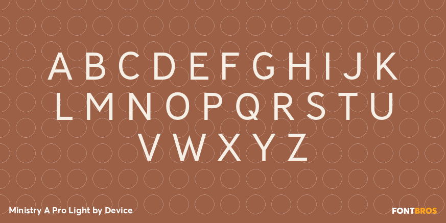 Ministry A Pro Light Font Poster #2