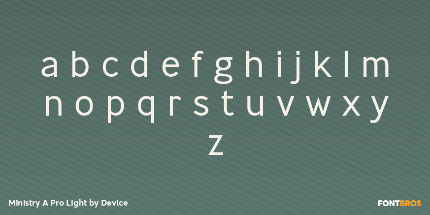 Ministry A Pro Light Font Poster #3