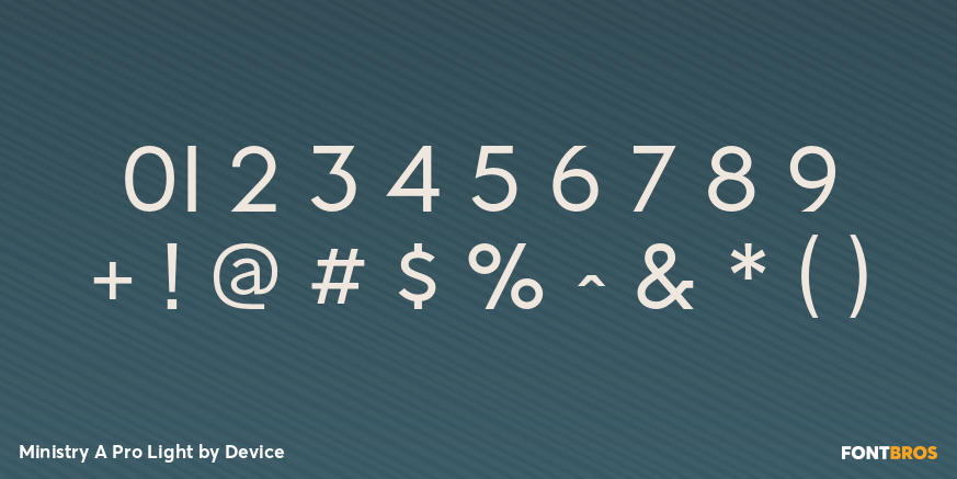 Ministry A Pro Light Font Poster #4