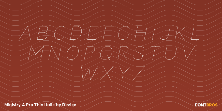 Ministry A Pro Thin Italic Font Poster #2