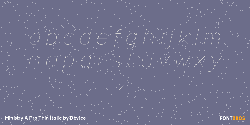 Ministry A Pro Thin Italic Font Poster #3