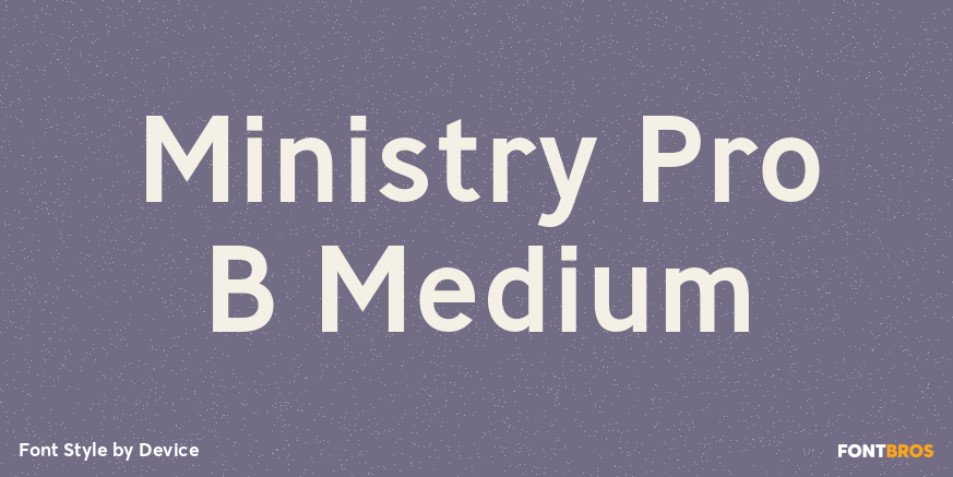 Ministry Pro B Medium Font Poster #1