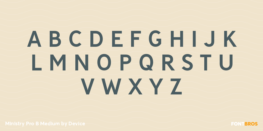 Ministry Pro B Medium Font Poster #1