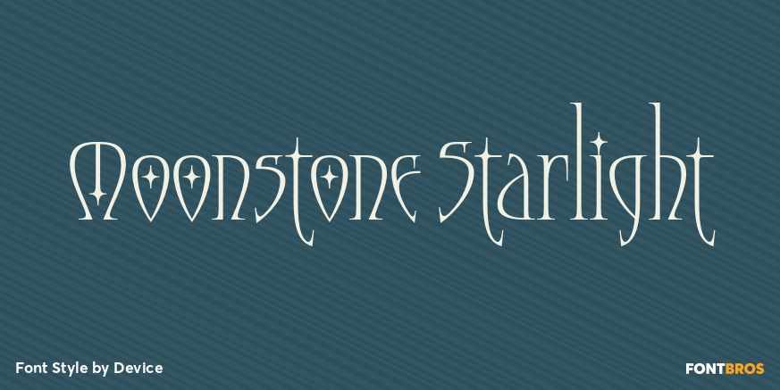 Moonstone Starlight Font Poster #1