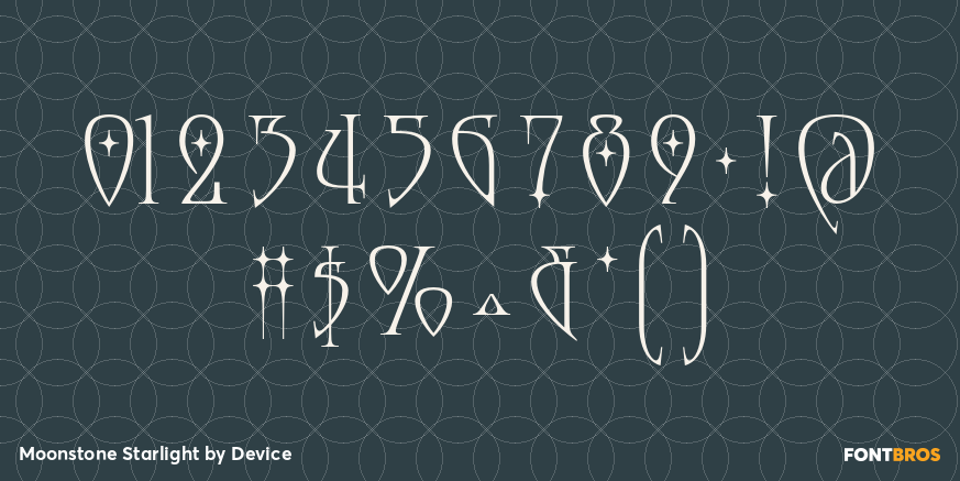 Moonstone Starlight Font Poster #1