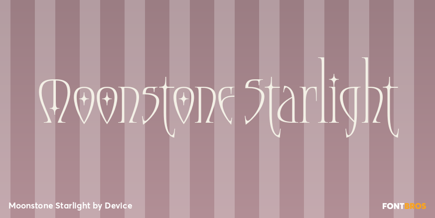 Moonstone Starlight Font Poster #1