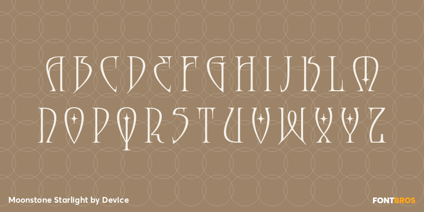 Moonstone Starlight Font Poster #1