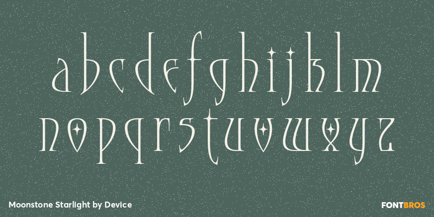 Moonstone Starlight Font Poster #1
