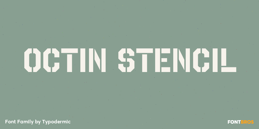 Octin Stencil Font Poster #1
