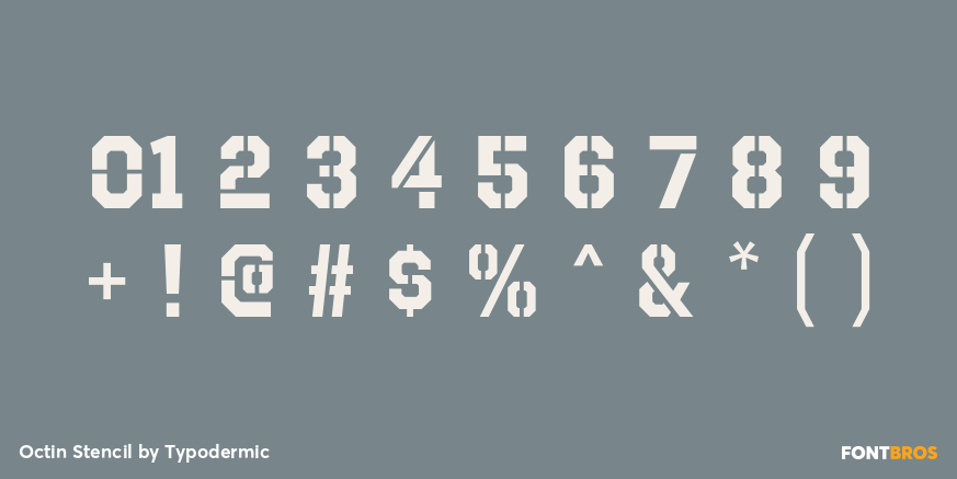 Octin Stencil Font Poster #1